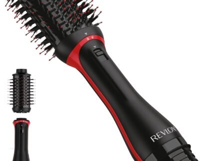 REVLON One-Step Volumizer Plus Hair Dryer and Styler, 2.4 in Barrel, Black
