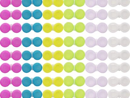 RONYOUNG 60PCS Contact Lens Cases Contact Lens Holder Box Left/Right Eyes Contact Lens Container, 6 Colors