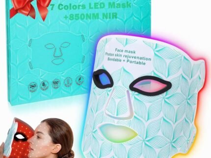 Red Light Therapy for Face, 8 Color LED Face Mask for Anti-Aging & Acne