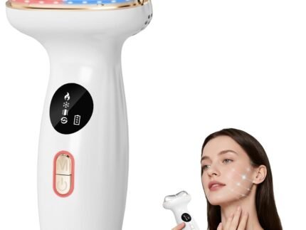 Red Light for Face & Neck Beauty Massager, 7-in-1 LED Gua Sha Sculptor,Microcurrent,Vibration for Face Neck Eye Lifting,Wrinkles,Puffiness,Firming Puffiness & Firming Skincare Tool Women's Day Gifts