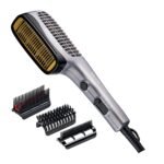 Red by Kiss 1875 Ceramic Ionic Hair Styler, Blow Dry Comb with 3 Attachments Including Detangler Pik, 4 Heat Settings & Cool Shot for Fast Drying, Straightening & Silk Press on All Hair Types