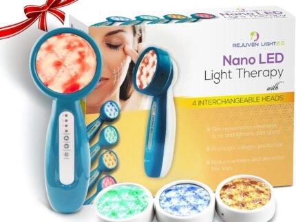 Rejuven 4-in-1 LED Light Therapy for Face Handheld LED Light Therapy Facial Massager Anti-Aging Wrinkle Reduction Device