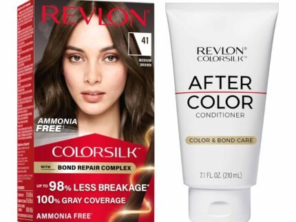 Revlon ColorSilk Hair Color + Conditioner Bundle, 41 Medium Brown