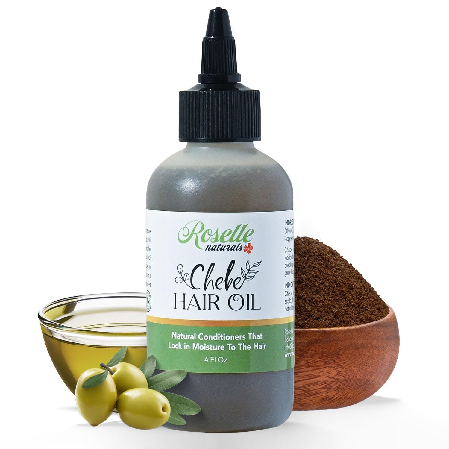 Roselle Naturals Chebe Oil for Hair Growth – Made in USA 4 Fl Oz – Hair Growth Oil, Grease for Stronger, Longer, Thicker Hair Roselle Naturals Chebe Oil for Hair Growth – Made in USA 4 Fl Oz – Hair Growth Oil, Grease for Stronger, Longer, Thicker Hair