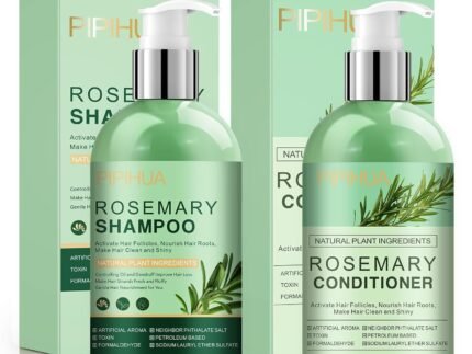 Rosemary Hair Growth Shampoo & Conditioner Set: Infused with Tea Tree Oil Mint Biotin – Cleanses and Helps Strengthen Weak and Brittle Hair – Promotes Hair Growth & Scalp Health for Men Women