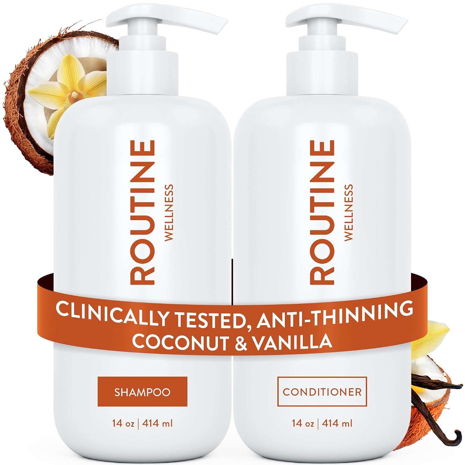 Routine Wellness Anti-Thinning Shampoo & Conditioner – Vanilla & Coconut Routine Wellness Anti-Thinning Shampoo & Conditioner – Vanilla & Coconut