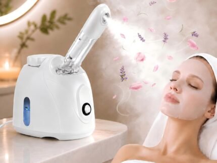 Rsefly Facial Steamer, Nano Ionic Face Steamer with 360° Rotating Arm, 160 mL Water Tank and Aromatherapy, Portable Spa Machine for Estheticians, Deep Cleaning and Hydration, Home Salon Use