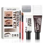 SACE LADY Eyebrow Color Kit for Women, Long Last & Waterproof, DARK BROWN