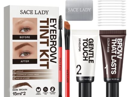 SACE LADY Eyebrow Color Kit for Women, Long Last & Waterproof, DARK BROWN