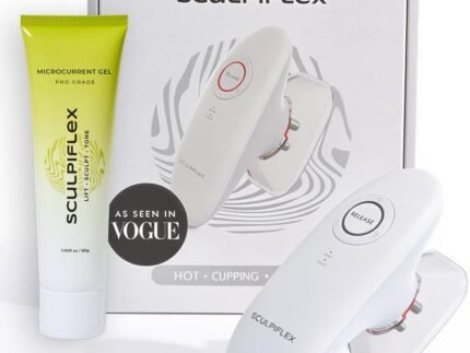 SCULPIFLEX – Original 3-in-1 Body Sculpting Machine for Firmer-Looking Skin – Lymphatic Drainage Massager & Cellulite Massage Tool for Stomach, Arms, Legs, and Thighs + 1x Gel