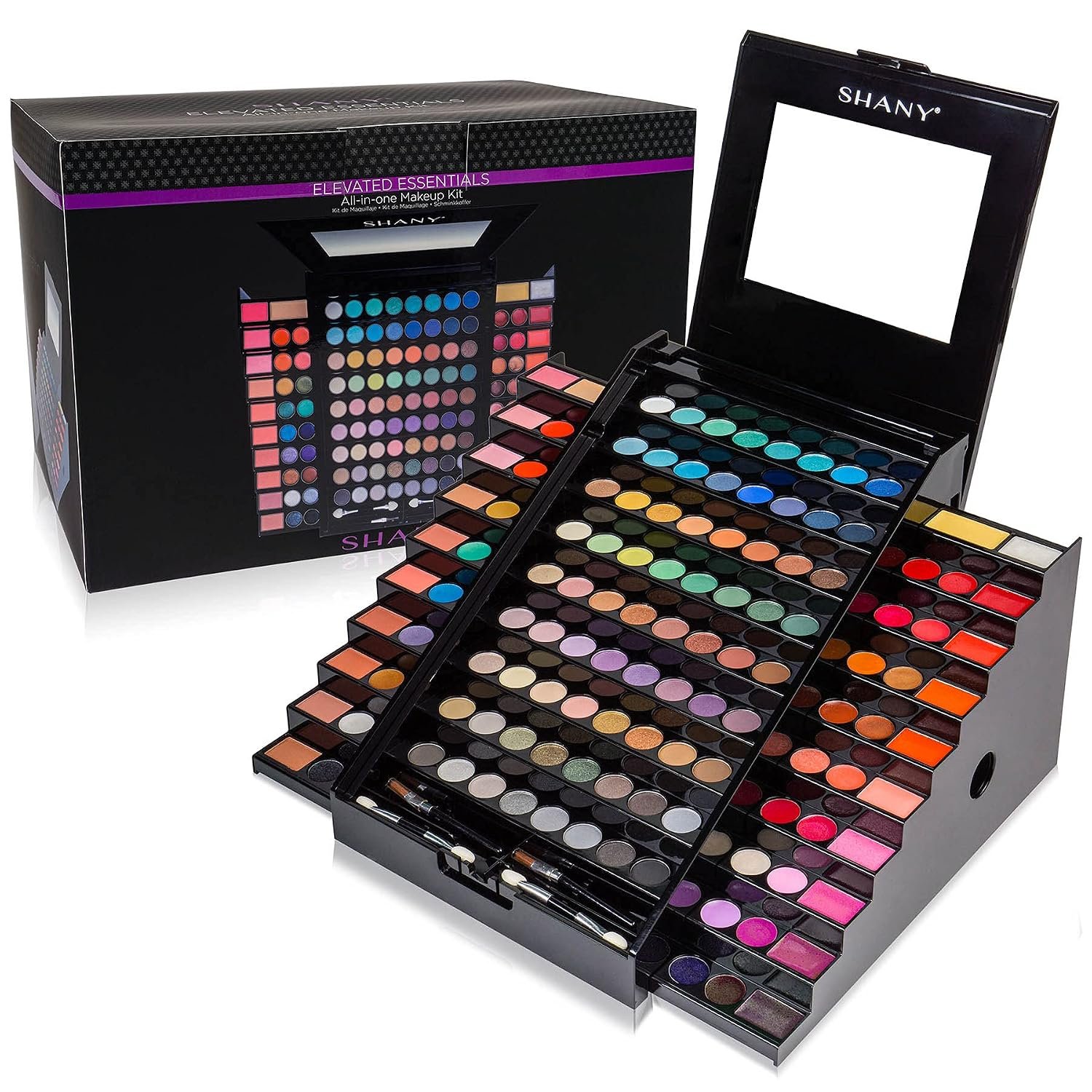 SHANY Elevated Essentials Makeup Set – All-in-One Makeup Kit with 72 Eyeshadows, 28 Lip Colors, 18 Gel Eyeliners, 10 Blushes, 1 Eye Primer, and 1 Cream Concealer SHANY Elevated Essentials Makeup Set – All-in-One Makeup Kit with 72 Eyeshadows, 28 Lip Colors, 18 Gel Eyeliners, 10 Blushes, 1 Eye Primer, and 1 Cream Concealer