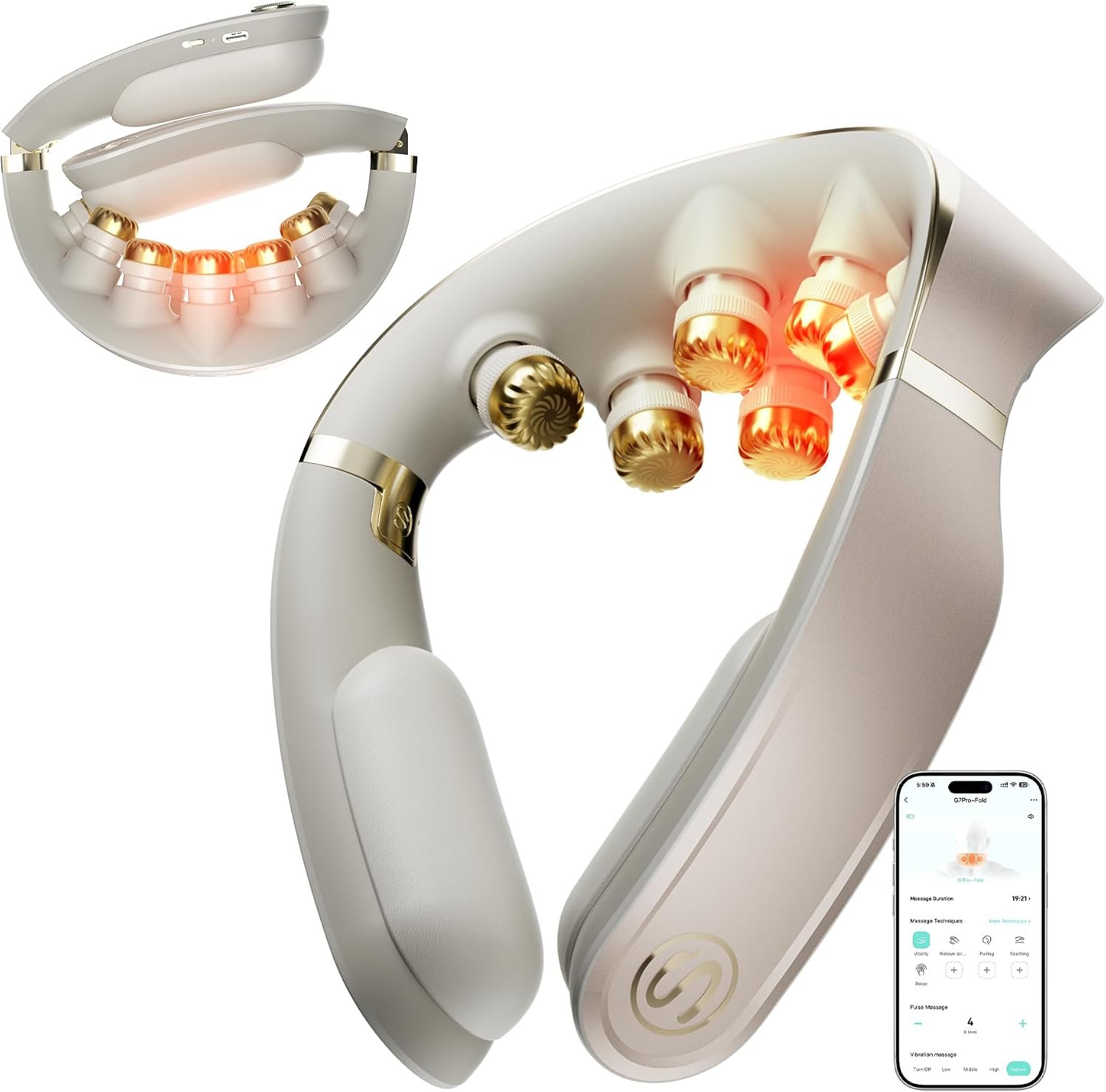 SKG G7 Pro Fold 3.0 FSA Neck Massager with Heat SKG G7 Pro Fold 3.0 FSA Neck Massager with Heat for Office