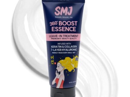 SMJ 360° BOOST ESSENCE LEAVE-IN TREATMENT | Silky K-Beauty Hair Essence | Anti-Frizz & Shine | Keratin, Collagen & 7-Layer Hyaluronic Acid | USA Brand, Made in Korea (5.07 FL OZ)