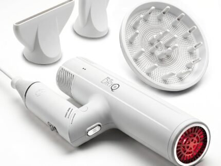 SRILabs DryQ Infrared Hair Dryer – Red Light, Frizz Control, Dual Voltage