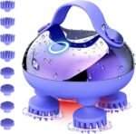 Scalp Massager Electric, Portable Scalp Massager Tool, Waterproof Head Massage Stress Relax, Hair Massagers with 3 Speed Modes & 8 Massage Claws