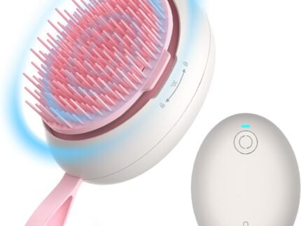 Scalp Massager Hair Growth – Electric Head Massager Brush – Unique Birthday Gifts for Women – Sonic Vibration Comb for Stimulating Follicles – Relax Scalp Stress for Mom – Pink