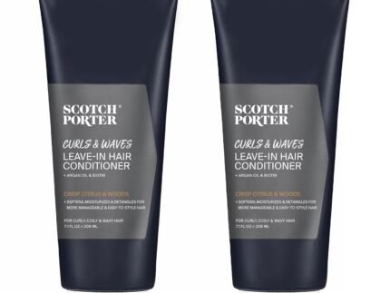 Scotch Porter Curls & Waves Leave-In Hair Conditioner for Men (2-Pack)