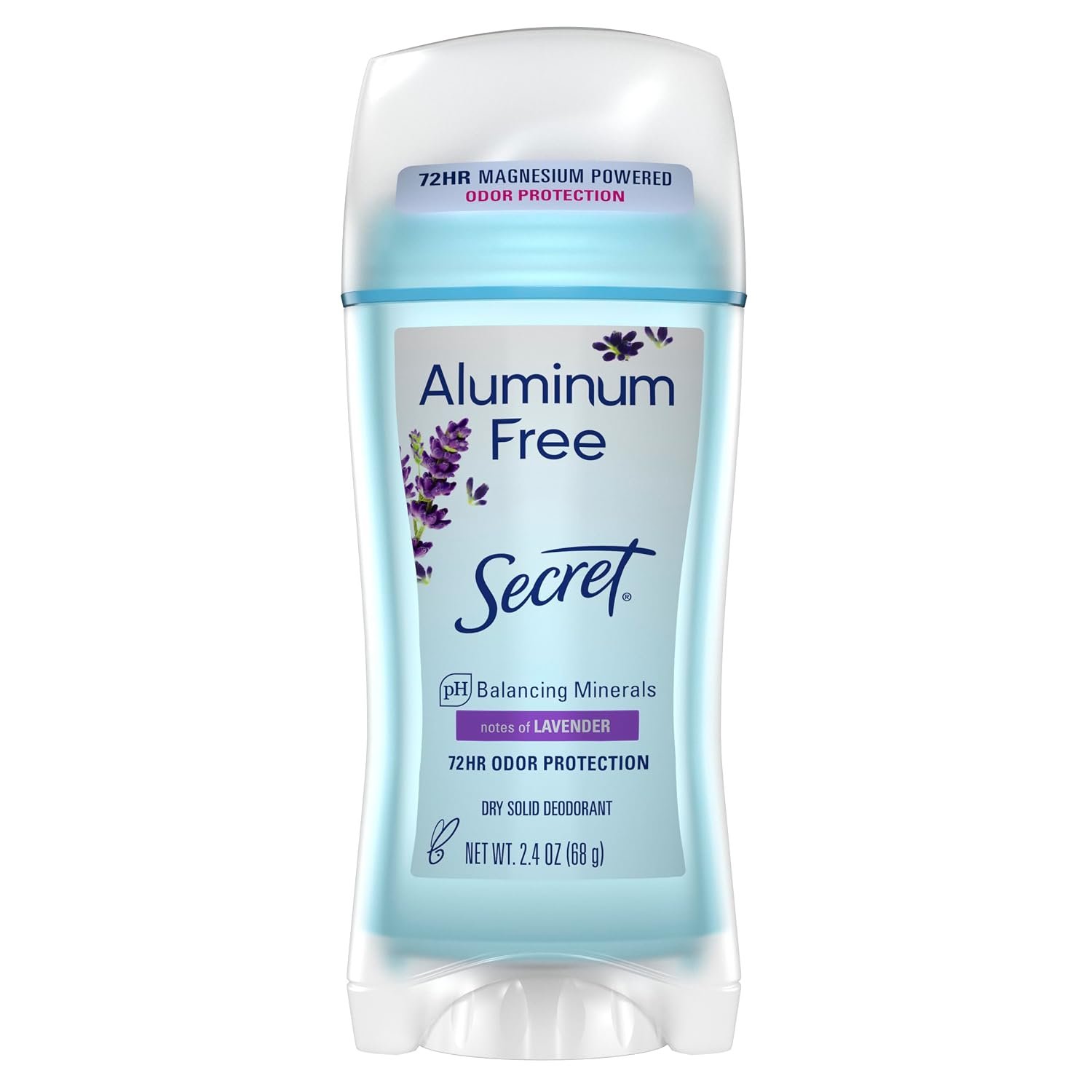 Secret Aluminum Free Deodorant for Women, 72hr Odor Protection, Naturally Derived Ingredients, Free of Parabens Dyes Talc & Baking Soda, PH Balancing Minerals, Dry Solid, Lavender Scent, 2.4 oz Secret Aluminum Free Deodorant for Women, 72hr Odor Protection, Naturally Derived Ingredients, Free of Parabens Dyes Talc & Baking Soda, PH Balancing Minerals, Dry Solid, Lavender Scent, 2.4 oz