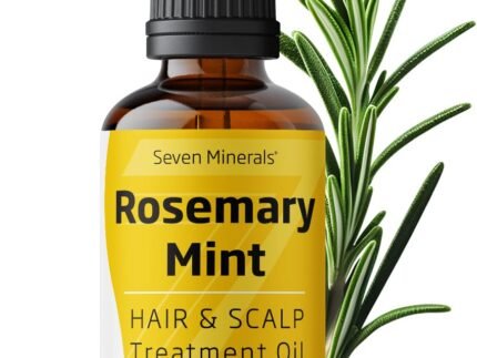 Seven Minerals, NEW Rosemary Oil for Hair Growth, Infused with Rice Protein, Caffeine, Mint and Natural Hair Strengthening Oils, Naturally Thicker, Longer, Softer Hair for Men & Women (2 fl oz)