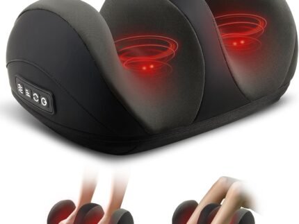 Shiatsu Foot Massager, Foot and Calf Massager with Heat, Black