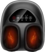 Shiatsu Foot Massager with Heat, Deep Kneading & Gentle Air Compression for Foot Wellness and Relaxation, Feet Massager, Electric Foot Massager Machine – Gifts for Women Men, Fits Size 13