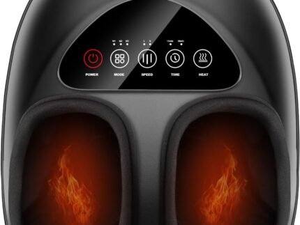 Shiatsu Foot Massager with Heat, Deep Kneading & Gentle Air Compression for Foot Wellness and Relaxation, Feet Massager, Electric Foot Massager Machine – Gifts for Women Men, Fits Size 13