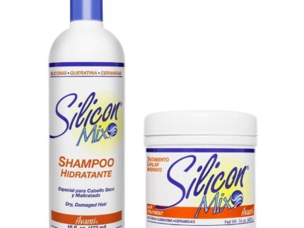 Silicon Mix Hair Treatment & Shampoo 16 oz Combo – Deep Conditioner & Intensive Treatment for Dry, Damaged & Brittle Hair – Moisturizing Formula to Repair, Control Frizz