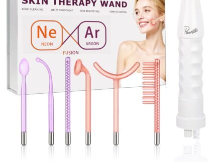 Skin Therapy Wand – Portable Skin Therapy Machine with 6 Glass Tubes – Clarifying – Skin Tightening & Radiance – Wrinkle Reducing