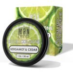 Solid Cologne Men’s Bergamot and Cedar Solid Cologne Balm, Wax Bergamot Cologne for men, Solid Perfume with a Citrus Bergamot Scent (1 Ounce, Bergamot Perfume Mens Cologne Balm)