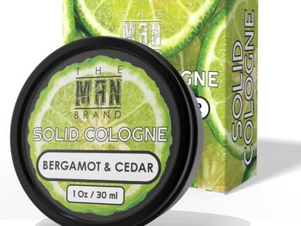 Solid Cologne Men’s Bergamot and Cedar Solid Cologne Balm, Wax Bergamot Cologne for men, Solid Perfume with a Citrus Bergamot Scent (1 Ounce, Bergamot Perfume Mens Cologne Balm)