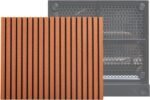 Steam Machine Faceplate Modern Slatted Look Front Panel Magnetic Cover (Teak)