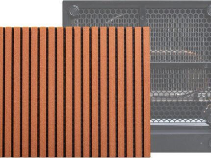 Steam Machine Faceplate Modern Slatted Look Front Panel Magnetic Cover (Teak)