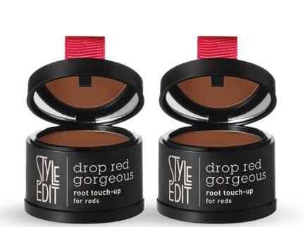 Style Edit Root Touch Up Powder | Temporary Hair Color for Gray Roots and Thinning Hair | Salon-Quality, Transfer-Resistant Hair Concealer | Medium Red, 0.13 oz (Pack of 2)
