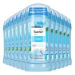 Suave Antiperspirant Deodorant For Women, Invisible Underarm Deodorant, 48hr Odor & Wetness Protection, Fresh, Sensitive Skin Deodorant Solid Stick, 2.6 oz (12 Bulk Pack)