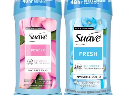 Suave Antiperspirant Deodorant, Fresh & Powder 2-Pack, 2.6 Oz Ea