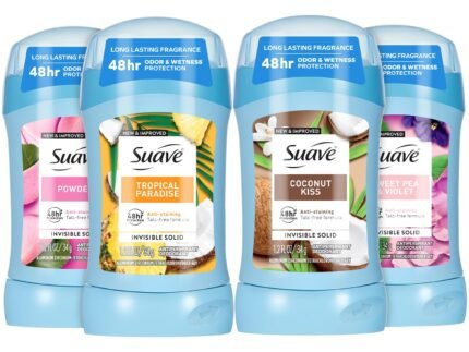 Suave Antiperspirant Deodorant for Women, Variety 4-Pack, 1.2 Oz Ea