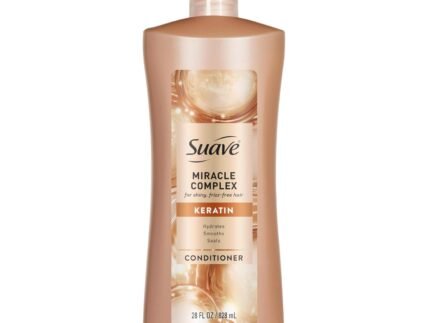Suave Keratin Miracle Complex Conditioner for Shiny, Frizz-Free Hair, 28 oz