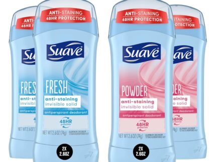 Suave Women’s Antiperspirant, Powder & Fresh Bundle, 2.6 oz, 4-Pack