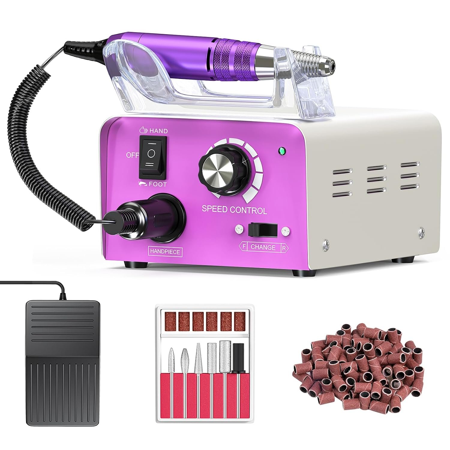 Subay Electric Nail File – 35,000RPM Professional Efile Machine for Acrylic Gel Polish Removal, Nail Drills Manicure Pedicure Kit with 100 Sanding Bands Subay Electric Nail File – 35,000RPM Professional Efile Machine for Acrylic Gel Polish Removal, Nail Drills Manicure Pedicure Kit with 100 Sanding Bands