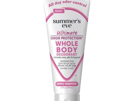 Summer's Eve Whole Body Deodorant for Women, Simply Sensitive, 3 Fl Oz