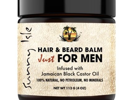 Sunny Isle Jamaican Black Castor Oil Hair & Beard Balm Pomade for Men 4oz