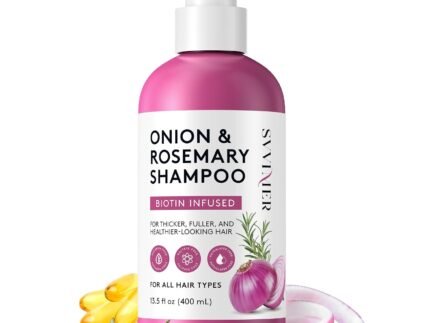 Svvimer Onion Rosemary and Biotin Shampoo – Hair Growth Shampoo for Hair Loss and Thinning Hair – Thickening and Strengthening Formula for Men and Women – 13.5 Fl Oz (Pack of 1)