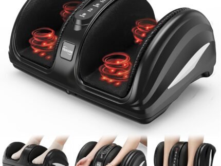 TISSCARE Foot Massager for Neuropathy: Shiatsu Feet Massager with Heat for Plantar Fasciitis, Pain Relief, Circulation, Deep Kneading Relaxation Massage for Women Men