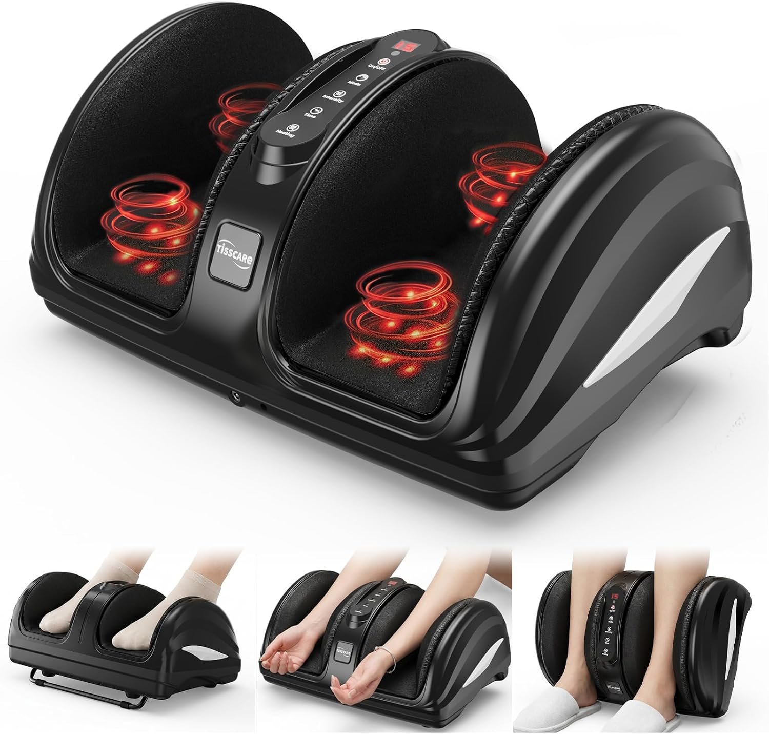 TISSCARE Foot Massager for Neuropathy: Shiatsu Feet Massager with Heat for Plantar Fasciitis, Pain Relief, Circulation, Deep Kneading Relaxation Massage for Women Men TISSCARE Foot Massager for Neuropathy: Shiatsu Feet Massager with Heat for Plantar Fasciitis, Pain Relief, Circulation, Deep Kneading Relaxation Massage for Women Men