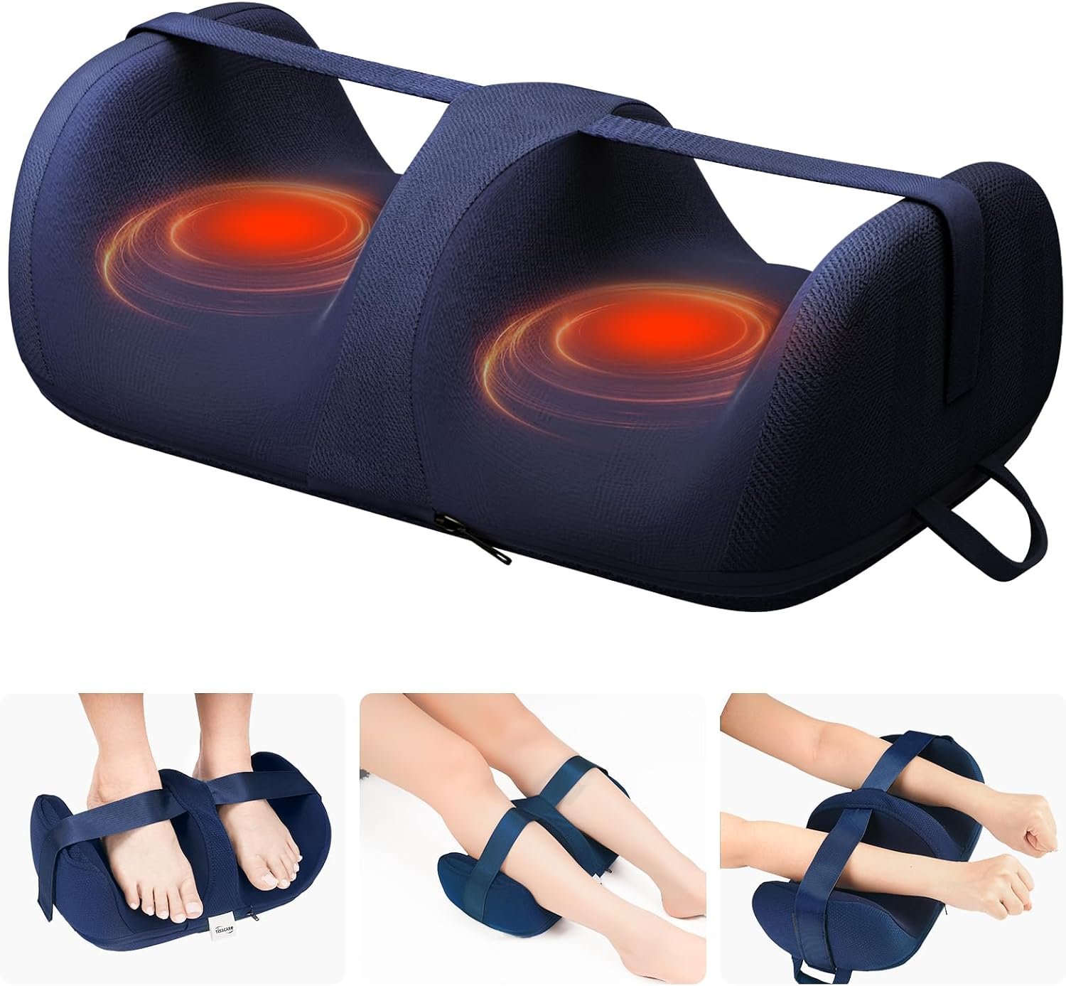 TISSCARE Foot Massager with Heat, Shiatsu Foot Massager for Plantar TISSCARE Foot Massager with Heat, Shiatsu Foot Massager for Plantar Fasciitis, Foot and Calf Massager with Massage Roller, Deep Kneading, Pain Relief, Gift for Women and Man