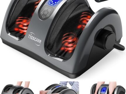 TISSCARE Shiatsu Foot Massager with Heat, FSA Eligible HSA Foot Massager for Plantar Fasciitis, Neuropathy, Circulation and Pain Relief, Massage Feet at Home/Office, Gift for Men and Women