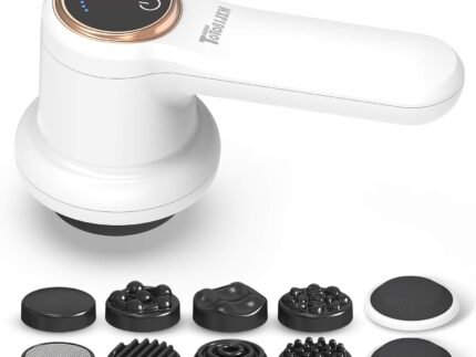 TOTO81JXM Electric Cellulite Massager – Body Sculpting Machine with 8 Massage Heads, Lymphatic Drainage & Skin Tightening for Belly Stomach Leg, Lipo Roller Massager After Surgery, Adjustable Speed.