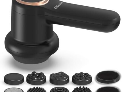 TOTO81JXM Handheld Cellulite Massager, Body Sculpting Machine, Lymphatic Drainage Device, Lipo Massage Roller for Stomach Belly Butt Arms Legs, Vibrating Massage Home Use Cordless & Mini (Black)