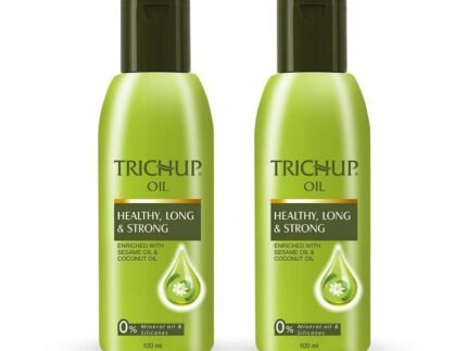 TRICHUP Ayurvedic Herbal Hair Oil for Thinning & Damaged Hair | Neem, Aloe Vera, Coconut & Sesame | Scalp Nourishing Oil for Hair Breakage Control & Stronger Hair | 3.38 fl oz (Pack of 2)