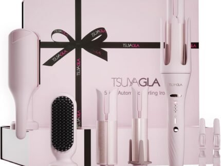 TSUYAGLA 5 in 1 Automatic Curling Iron Set with 3 Interchangeable Barrels
